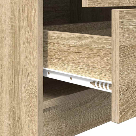 vidaXL Desk with Storage with Drawer 2 pcs Sonoma Oak 80 x 50 x 76 cm