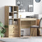vidaXL Desk with Storage with Drawer 2 pcs Sonoma Oak 80 x 50 x 76 cm