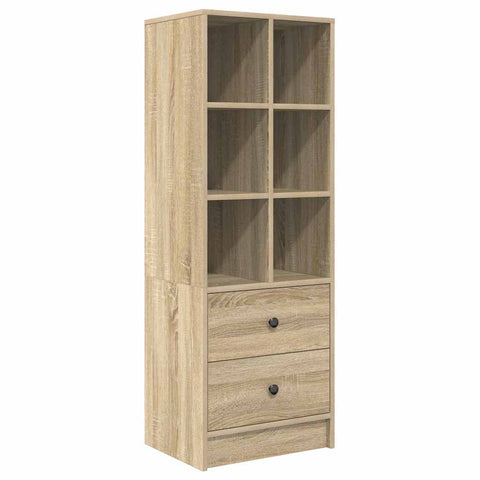 vidaXL Desk with Storage with Drawer 2 pcs Sonoma Oak 80 x 50 x 76 cm