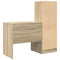 vidaXL Desk with Storage with Drawer 2 pcs Sonoma Oak 80 x 50 x 76 cm