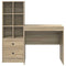 vidaXL Desk with Storage with Drawer 2 pcs Sonoma Oak 80 x 50 x 76 cm