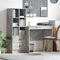 vidaXL Desk with Storage 2 pcs Concrete Grey 80 x 50 x 76 cm