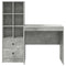 vidaXL Desk with Storage 2 pcs Concrete Grey 80 x 50 x 76 cm