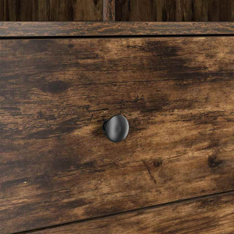 vidaXL Desk with Storage with Drawer 2 pcs Smoked Oak 80 x 50 x 76 cm