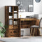 vidaXL Desk with Storage with Drawer 2 pcs Smoked Oak 80 x 50 x 76 cm