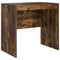 vidaXL Desk with Storage with Drawer 2 pcs Smoked Oak 80 x 50 x 76 cm