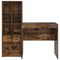 vidaXL Desk with Storage with Drawer 2 pcs Smoked Oak 80 x 50 x 76 cm