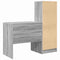 vidaXL Desk with Storage with Drawer 2 pcs Grey sonoma 80 x 50 x 76 cm