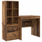 vidaXL Desk with Storage with Drawer 2 pcs Old Wood 80 x 50 x 76 cm