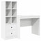 vidaXL Desk with Storage 2 pcs White 90 x 50 x 76 cm Engineered wood