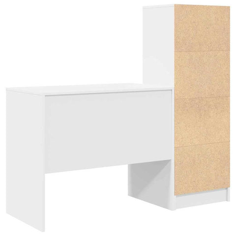 vidaXL Desk with Storage 2 pcs White 90 x 50 x 76 cm Engineered wood