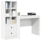 vidaXL Desk with Storage 2 pcs White 90 x 50 x 76 cm Engineered wood