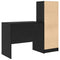 vidaXL Desk with Storage with Drawer 2 pcs Black oak 90 x 50 x 76 cm