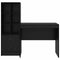 vidaXL Desk with Storage with Drawer 2 pcs Black oak 90 x 50 x 76 cm