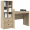 vidaXL Desk with Storage with Drawer 2 pcs Sonoma Oak 90 x 50 x 76 cm