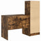 vidaXL Desk with Storage with Drawer 2 pcs Smoked Oak 90 x 50 x 76 cm