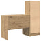 vidaXL Desk with Storage with Drawer 2 pcs Artisan oak 90 x 50 x 76 cm