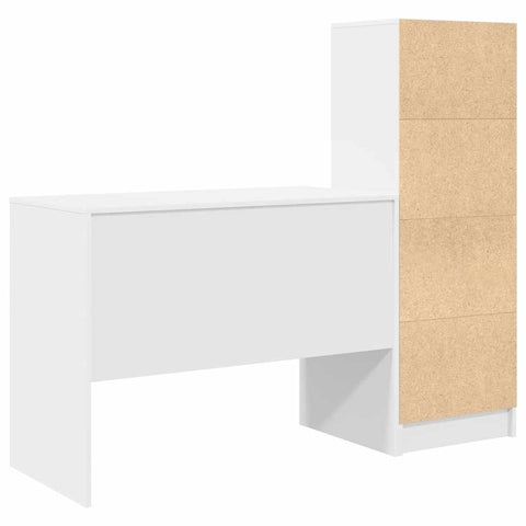 vidaXL Desk with Storage 2 pcs White 100 x 50 x 76 cm Engineered wood