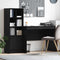 vidaXL Desk with Storage with Drawer 2 pcs Black oak 100 x 50 x 76 cm