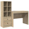 vidaXL Desk with Storage with Drawer 2 pcs Sonoma Oak 100 x 50 x 76 cm