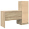 vidaXL Desk with Storage with Drawer 2 pcs Sonoma Oak 100 x 50 x 76 cm