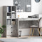 vidaXL Desk with Storage 2 pcs Concrete Grey 100 x 50 x 76 cm