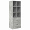 vidaXL Desk with Storage 2 pcs Concrete Grey 100 x 50 x 76 cm