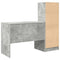 vidaXL Desk with Storage 2 pcs Concrete Grey 100 x 50 x 76 cm