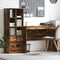 vidaXL Desk with Storage with Drawer 2 pcs Smoked Oak 100 x 50 x 76 cm