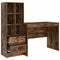 vidaXL Desk with Storage with Drawer 2 pcs Smoked Oak 100 x 50 x 76 cm