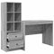 vidaXL Desk with Storage with Shelf 2 pcs Grey sonoma 100 x 50 x 76 cm