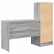 vidaXL Desk with Storage with Shelf 2 pcs Grey sonoma 100 x 50 x 76 cm