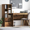 vidaXL Desk with Storage with Drawer 2 pcs Old Wood 100 x 50 x 76 cm