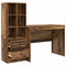 vidaXL Desk with Storage with Drawer 2 pcs Old Wood 100 x 50 x 76 cm