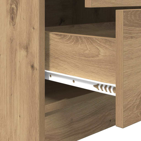 vidaXL Desk with Storage with Shelf 2 pcs Artisan oak 100 x 50 x 76 cm