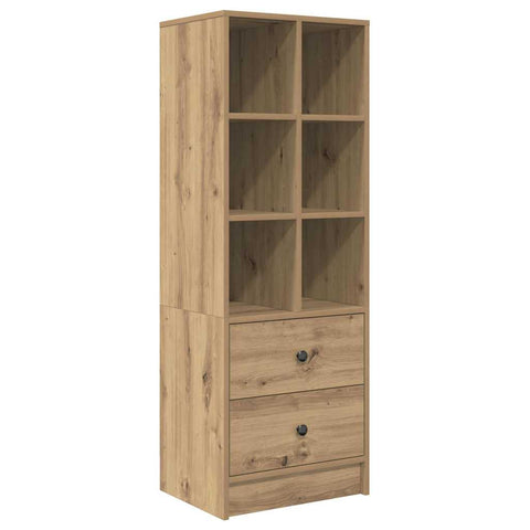 vidaXL Desk with Storage with Shelf 2 pcs Artisan oak 100 x 50 x 76 cm