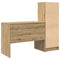 vidaXL Desk with Storage with Shelf 2 pcs Artisan oak 100 x 50 x 76 cm