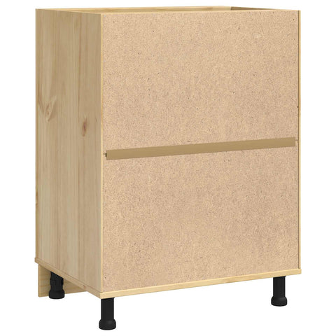 vidaXL Cabinet with Drawer Honey 60 x 46 x 81.5 cm Solid Pine Wood