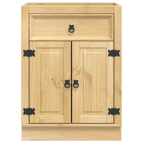vidaXL Cabinet with Drawer Honey 60 x 46 x 81.5 cm Solid Pine Wood