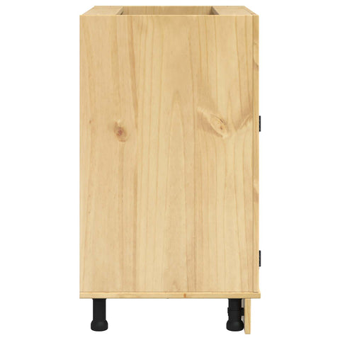 vidaXL Cabinet with Drawer Honey 60 x 46 x 81.5 cm Solid Pine Wood