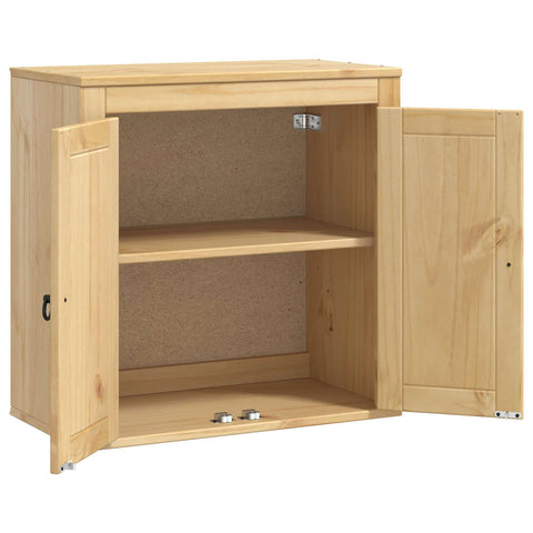 vidaXL Cabinet with Shelf Honey 60 x 32 x 60 cm Solid Pine Wood