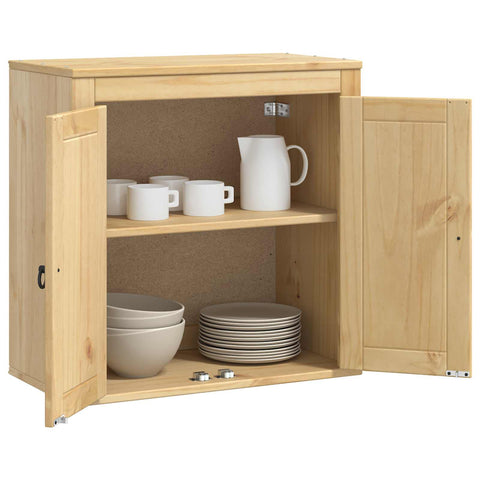 vidaXL Cabinet with Shelf Honey 60 x 32 x 60 cm Solid Pine Wood