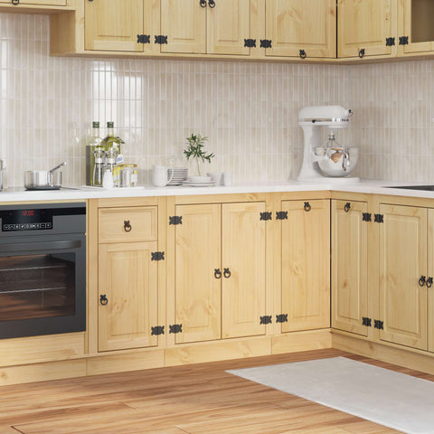 vidaXL Cabinet with Shelf Honey 60 x 46 x 81.5 cm Solid Pine Wood