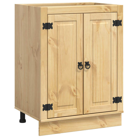 vidaXL Cabinet with Shelf Honey 60 x 46 x 81.5 cm Solid Pine Wood