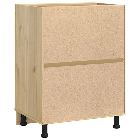 vidaXL Cabinet with Shelf Honey 60 x 46 x 81.5 cm Solid Pine Wood