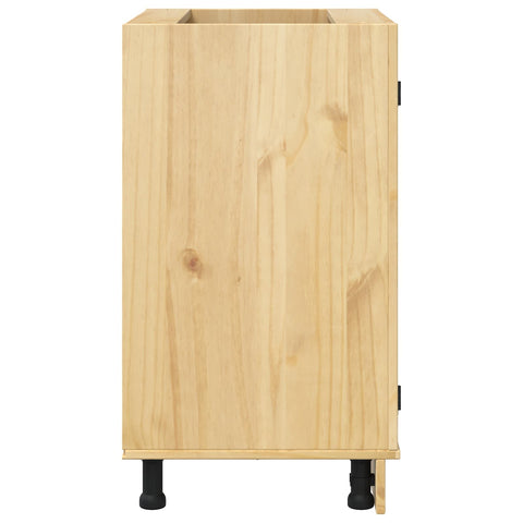 vidaXL Cabinet with Shelf Honey 60 x 46 x 81.5 cm Solid Pine Wood