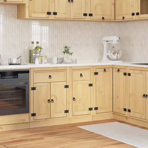 vidaXL Cabinet with Drawer Honey 40 x 46 x 81.5 cm Solid Pine Wood