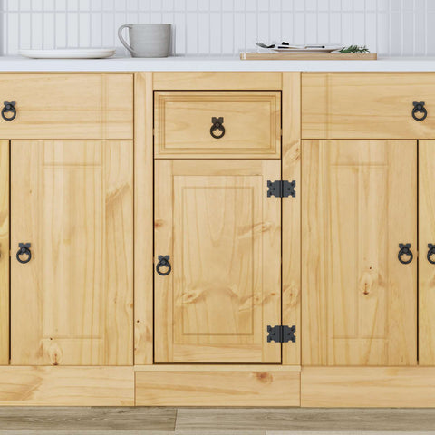 vidaXL Cabinet with Drawer Honey 40 x 46 x 81.5 cm Solid Pine Wood