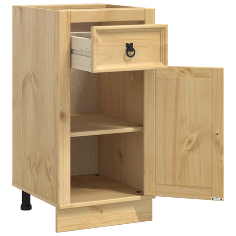vidaXL Cabinet with Drawer Honey 40 x 46 x 81.5 cm Solid Pine Wood