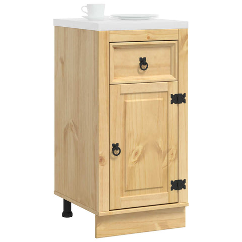 vidaXL Cabinet with Drawer Honey 40 x 46 x 81.5 cm Solid Pine Wood
